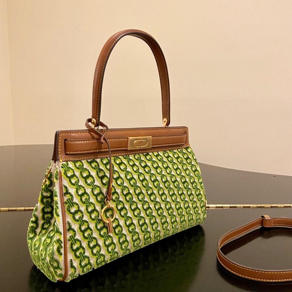 Tory Burch NWT luxury RARE Authentic Lee Radziwill Fil Coupe Small Satchel/bag - Picture 9 of 17